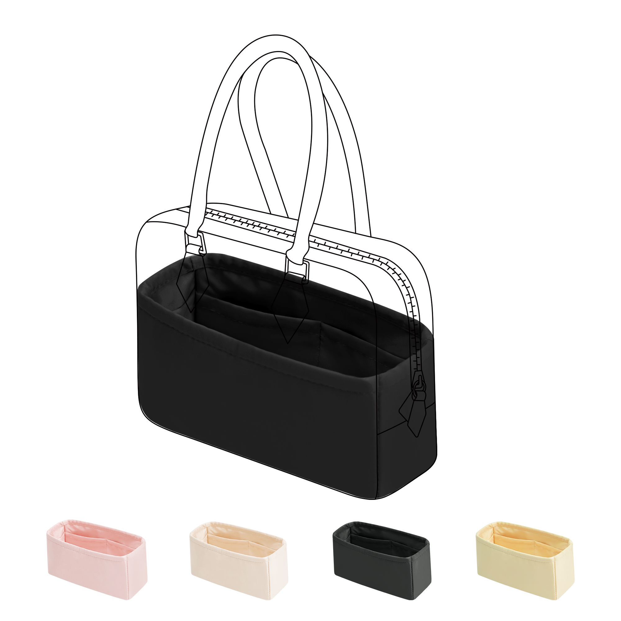 Luxury Bags Hermes - DGAZ Silk Purse Organizer Insert For