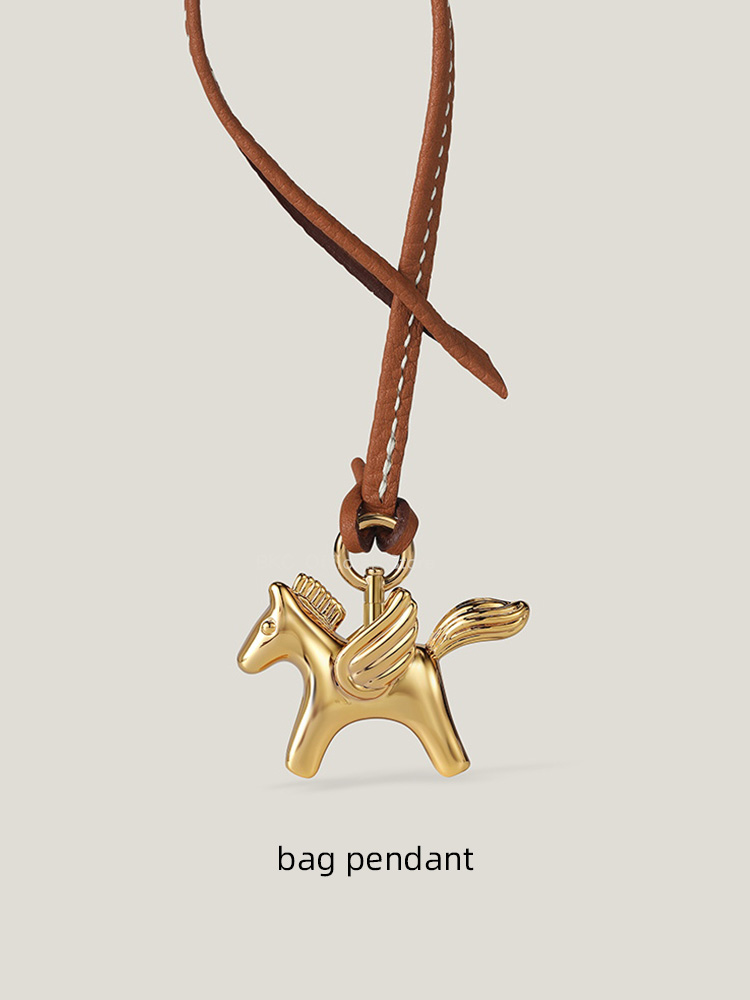 Luxury Bags Hermes - Luxury Brass Pegasus Bag Charm for