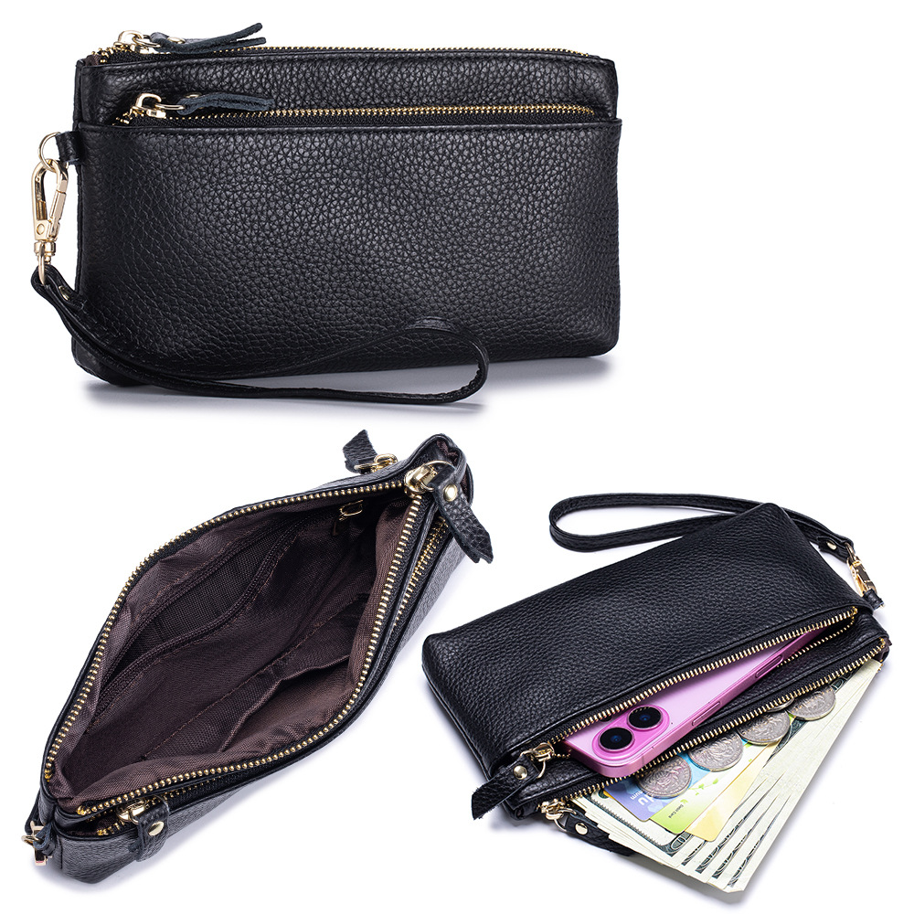 2026 Soft Genuine Leather Long - Wristlet Wallet Zipper review and price