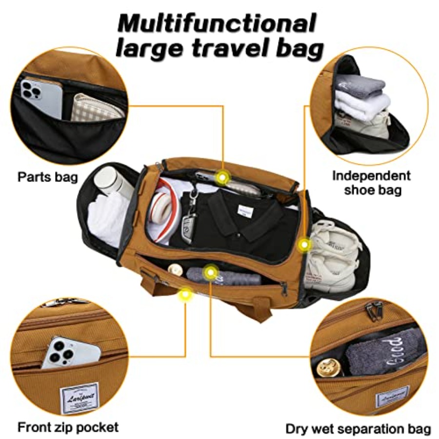 Travel Duffle Bag for men 40L  - Weekender Bag Duffle review and price