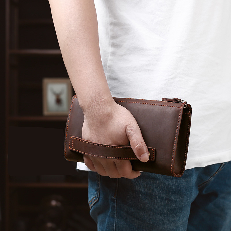 Men's Clutches Long Handbag Bu - Wristlet Wallet Zipper review and price