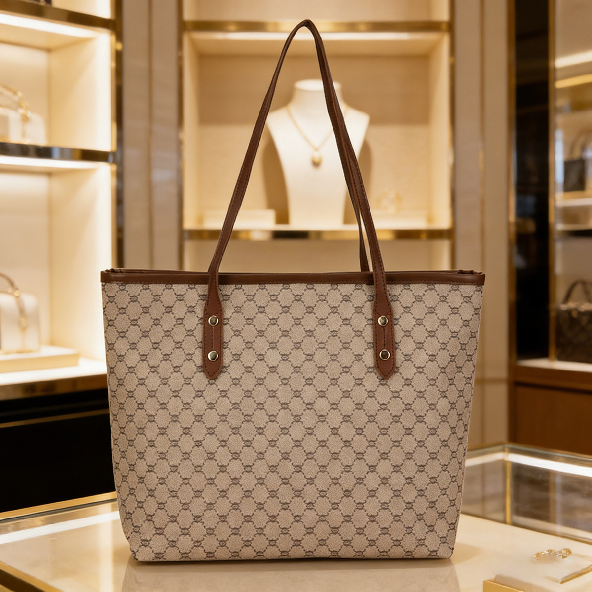 Luxury Vintage Women Tote Bag  - Tote Bag Leather Monogram review and price