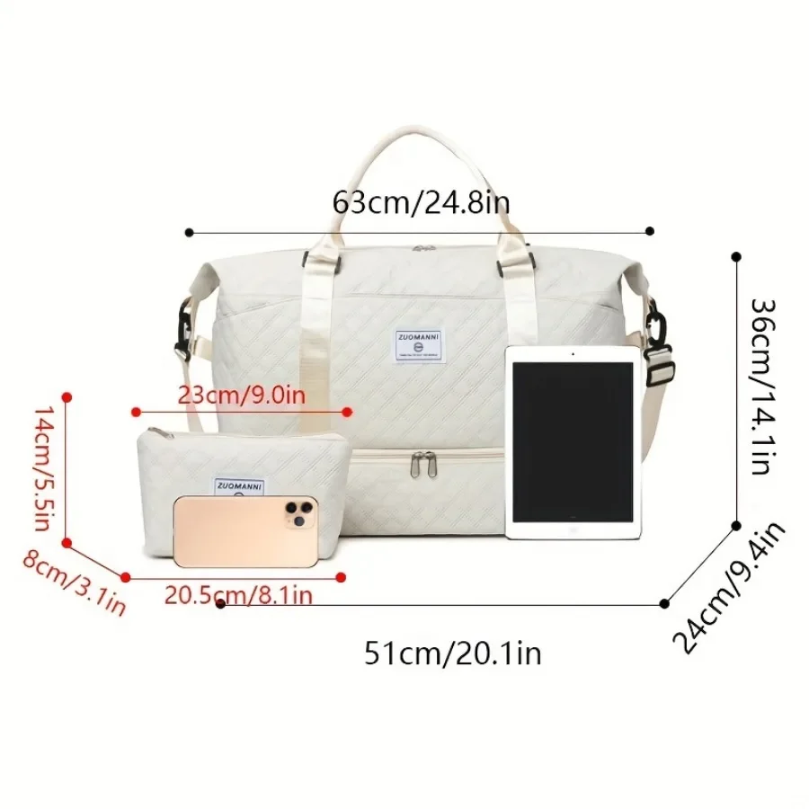 2pcs Set Large Capacity Travel - Weekender Bag Duffle review and price