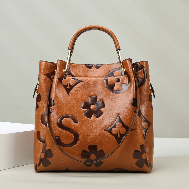 Women's Embossed Monogram Hand - Tote Bag Leather Monogram review and price