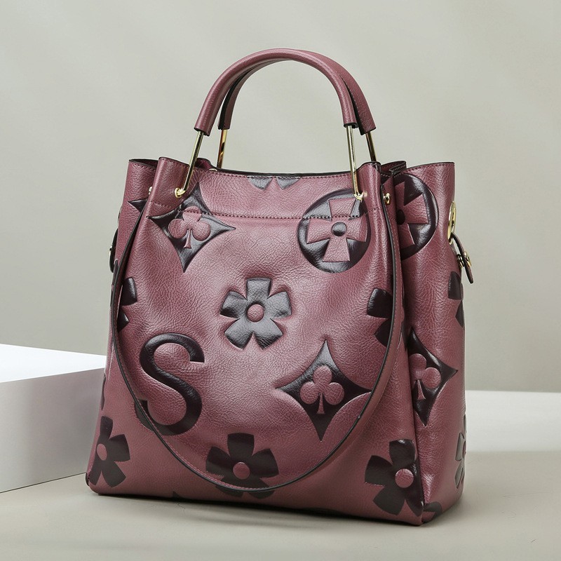 Women's Embossed Monogram Hand - Tote Bag Leather Monogram review and price